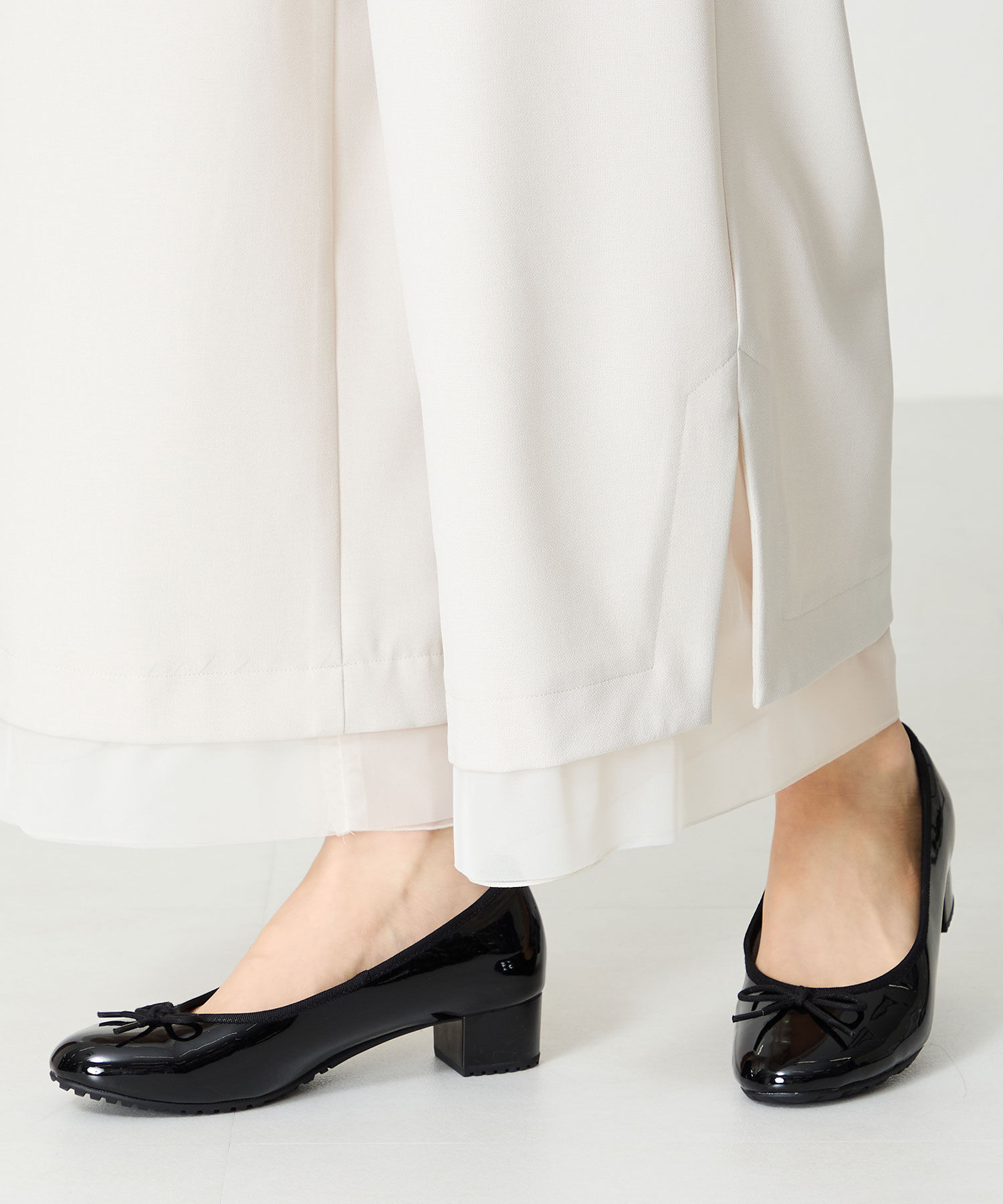 ORiental TRaffic「【防水】 ラウンドトゥ ヒール レインパンプス /R-1023 晴雨兼用 パンプス バレエシューズ クッション」|パンプス|