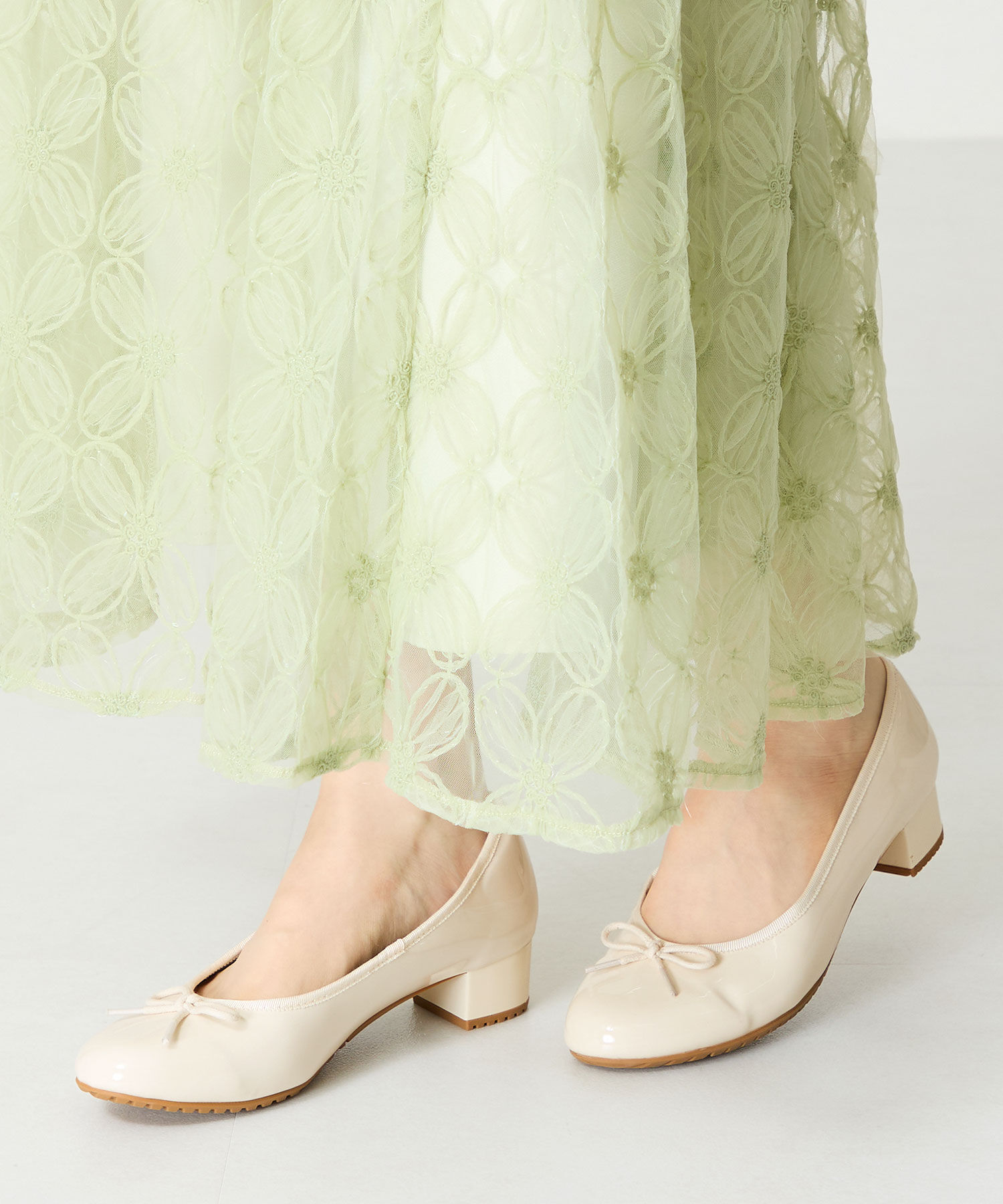 ORiental TRaffic「【防水】 ラウンドトゥ ヒール レインパンプス /R-1023 晴雨兼用 パンプス バレエシューズ クッション」|パンプス|