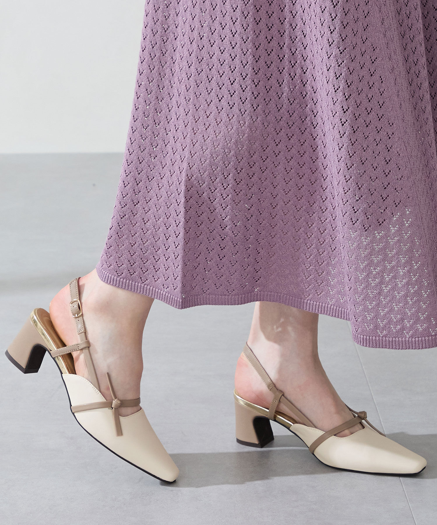 ORiental TRaffic「細 ストラップ バックベルト パンプス /51314 ヒール6.2ｃｍ」|パンプス|BEIGE