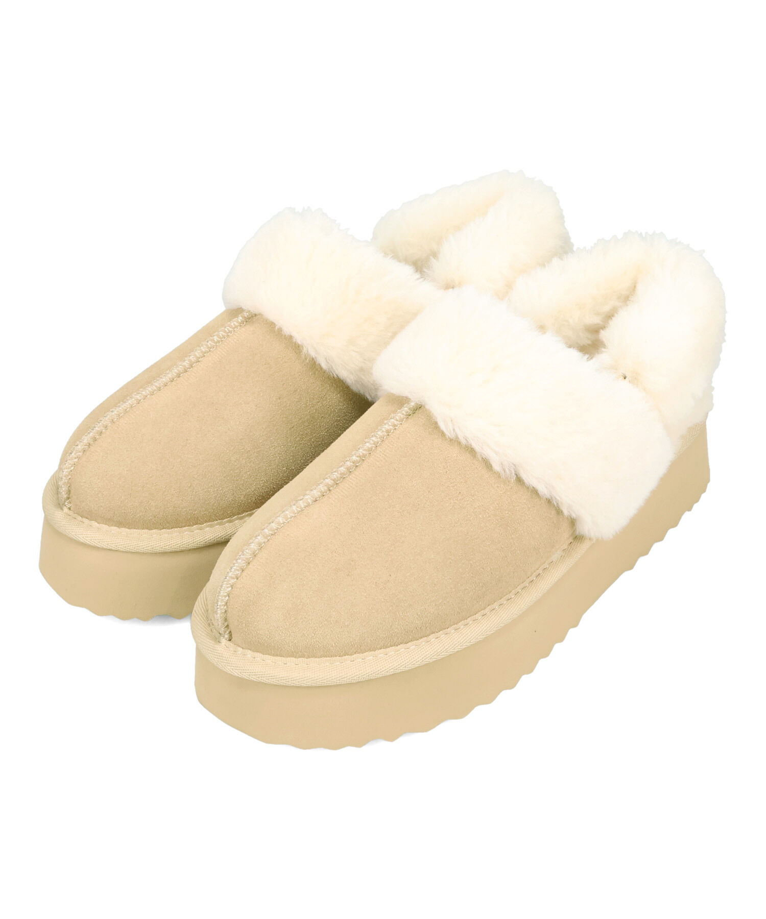 ORiental TRaffic「【 厚底 】 ムートン 2way サンダル /51320 防寒」|サンダル|