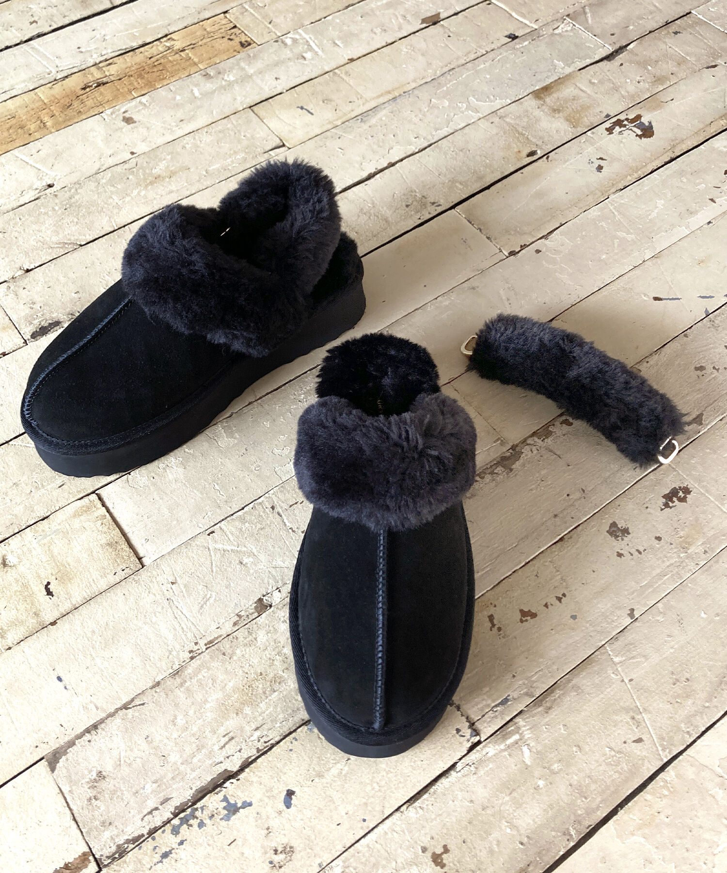 ORiental TRaffic「【 厚底 】 ムートン 2way サンダル /51320 防寒」|サンダル|