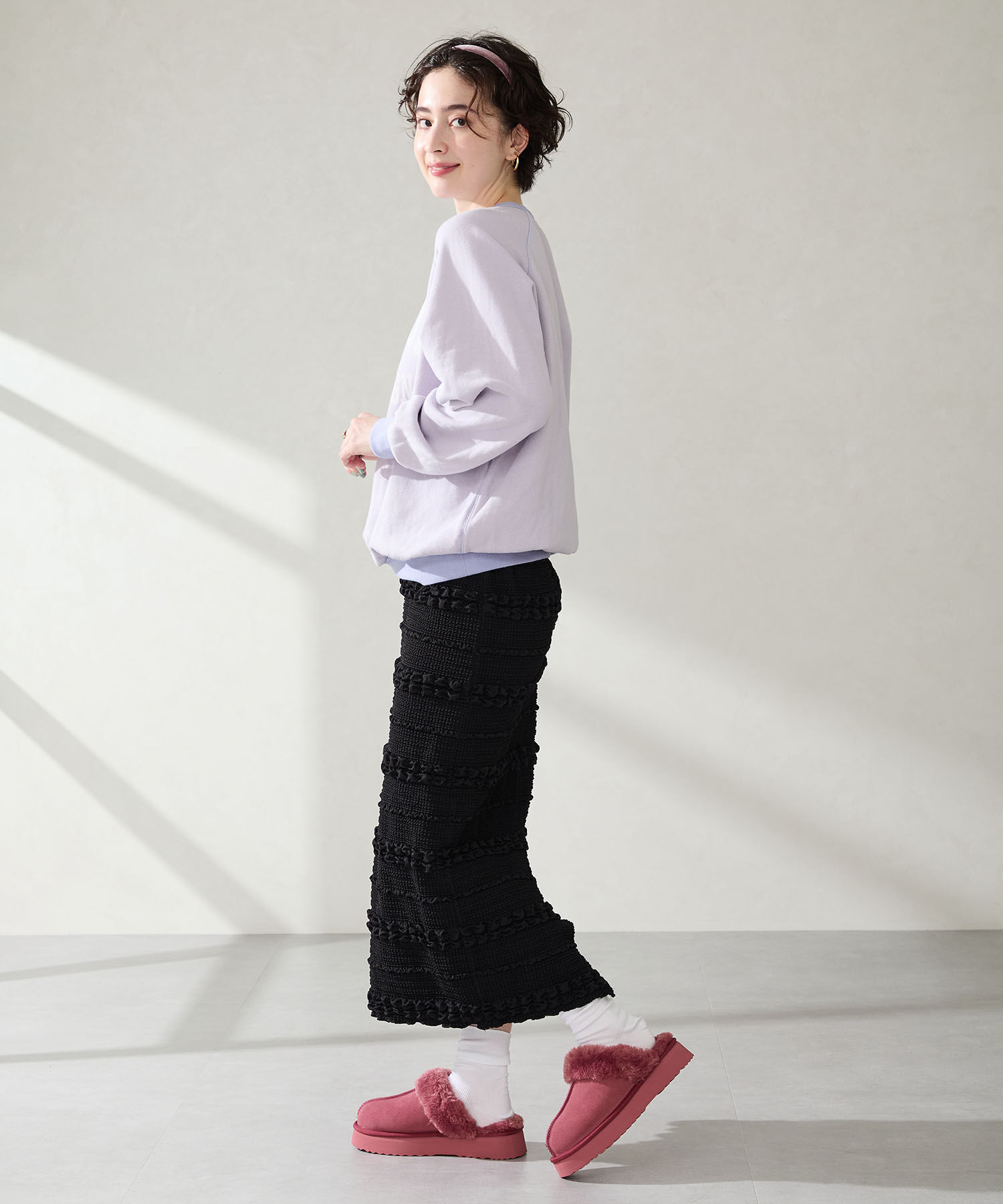 ORiental TRaffic「【 厚底 】 ムートン 2way サンダル /51320 防寒」|サンダル|