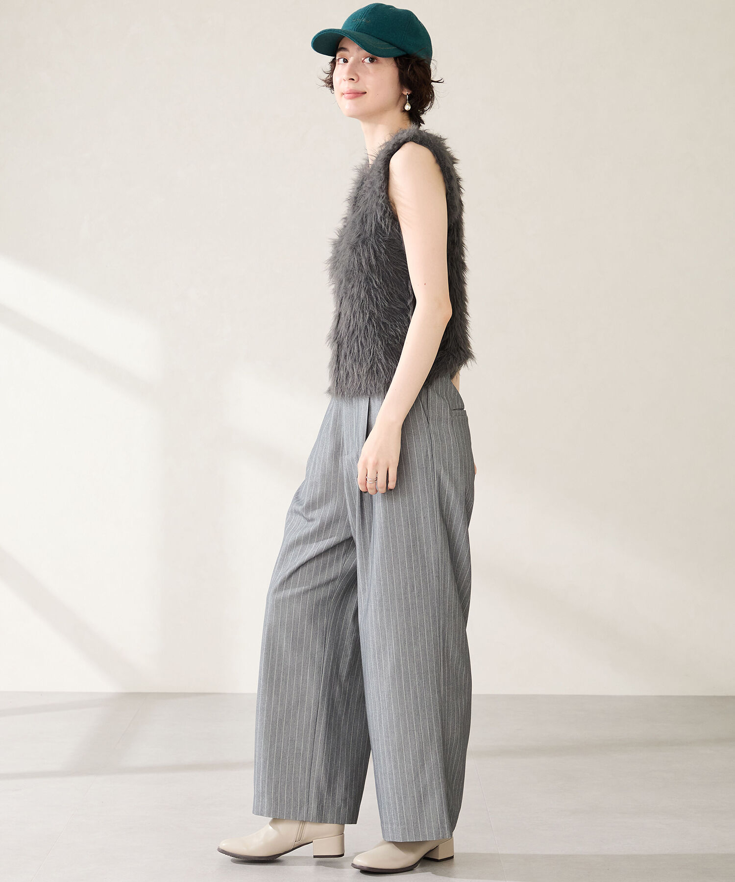 WA Oriental TRaffic「サークルバックル ショートブーツ /52401 ヒール4.5ｃｍ 太ヒール」|ショートブーツ|