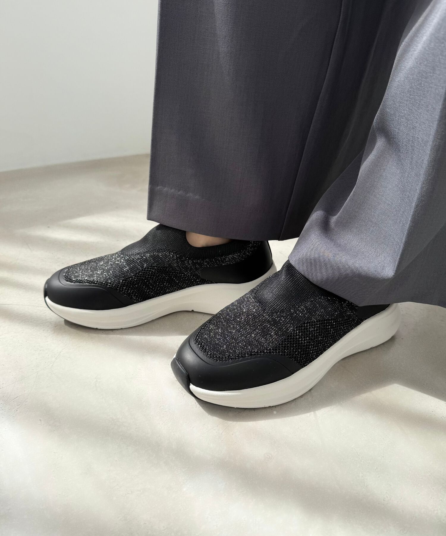 ORiental TRaffic「●2026春夏新作●【 瞬間フィット 】 ニット 防水 スニーカー /OT3799」|スニーカー|