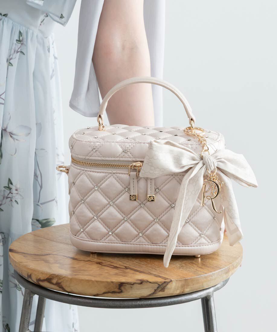  「2WAYリボンチャームキルティングバニティバッグ」|ショルダー・メッセンジャー|