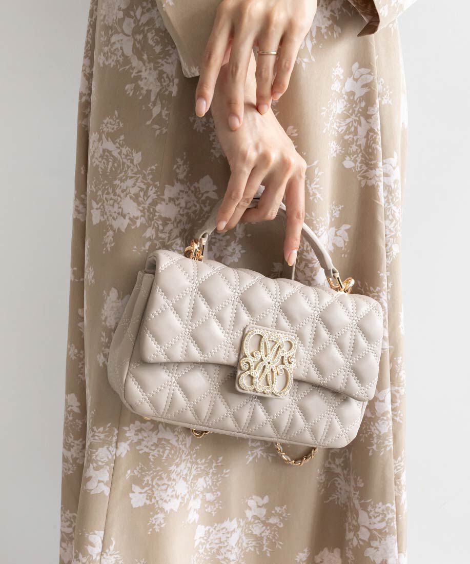  「2WAY モノグラムビジューキルティングバック」|ショルダー・メッセンジャー|