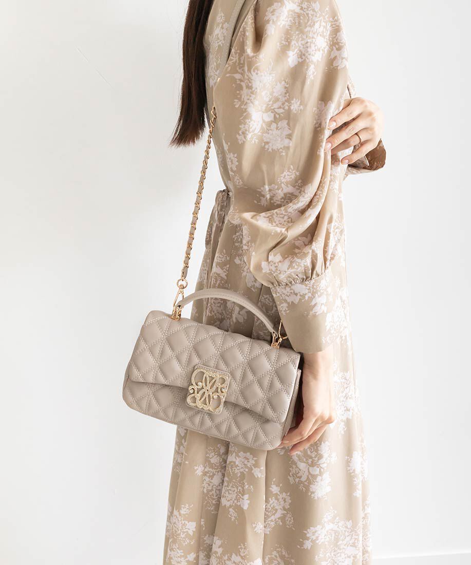  「2WAY モノグラムビジューキルティングバック」|ショルダー・メッセンジャー|