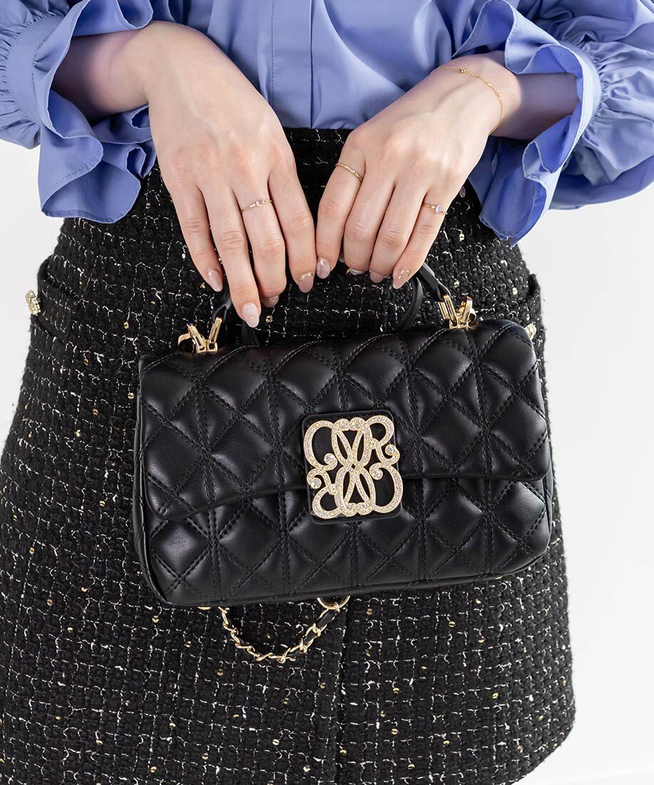  「2WAY モノグラムビジューキルティングバック」|ショルダー・メッセンジャー|