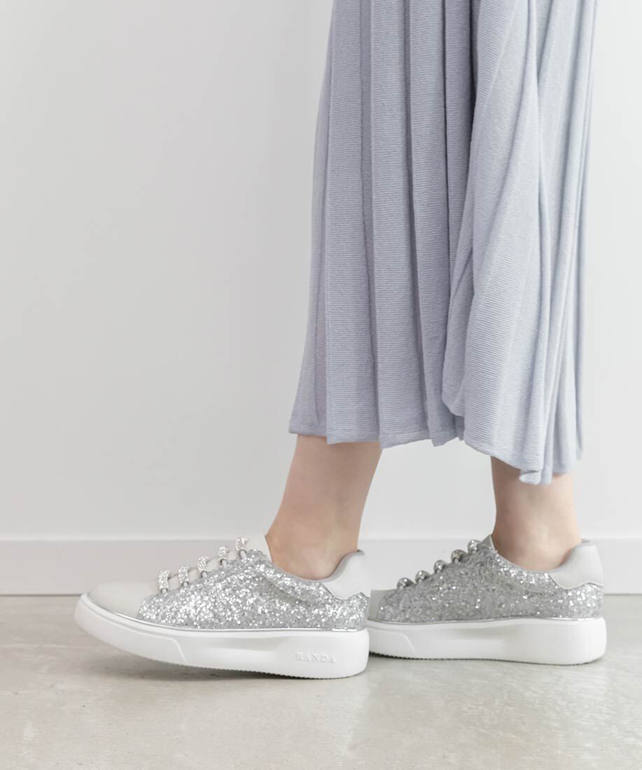  「ビジューパーツグリッタースニーカー」|スニーカー|