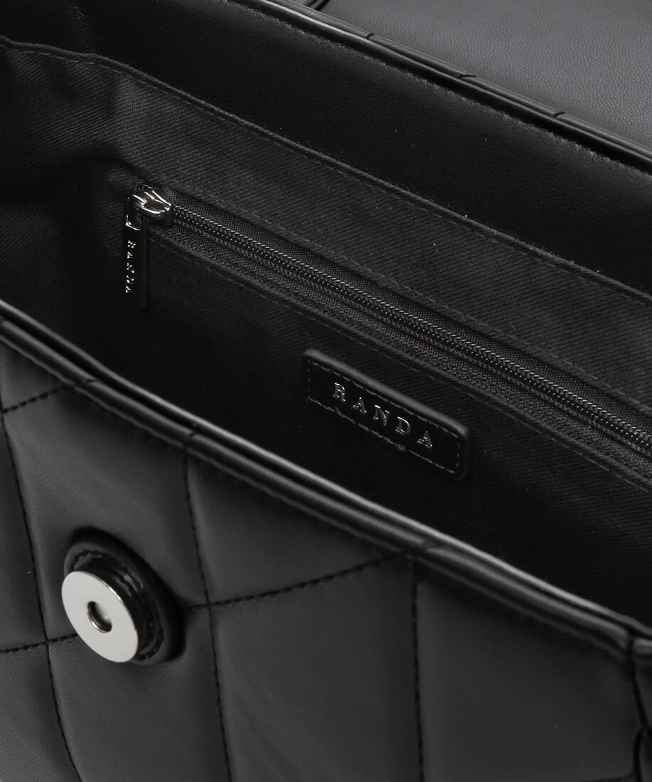  「2WAY ビジューパーツキルティングハンドバッグ」|ハンドバッグ|