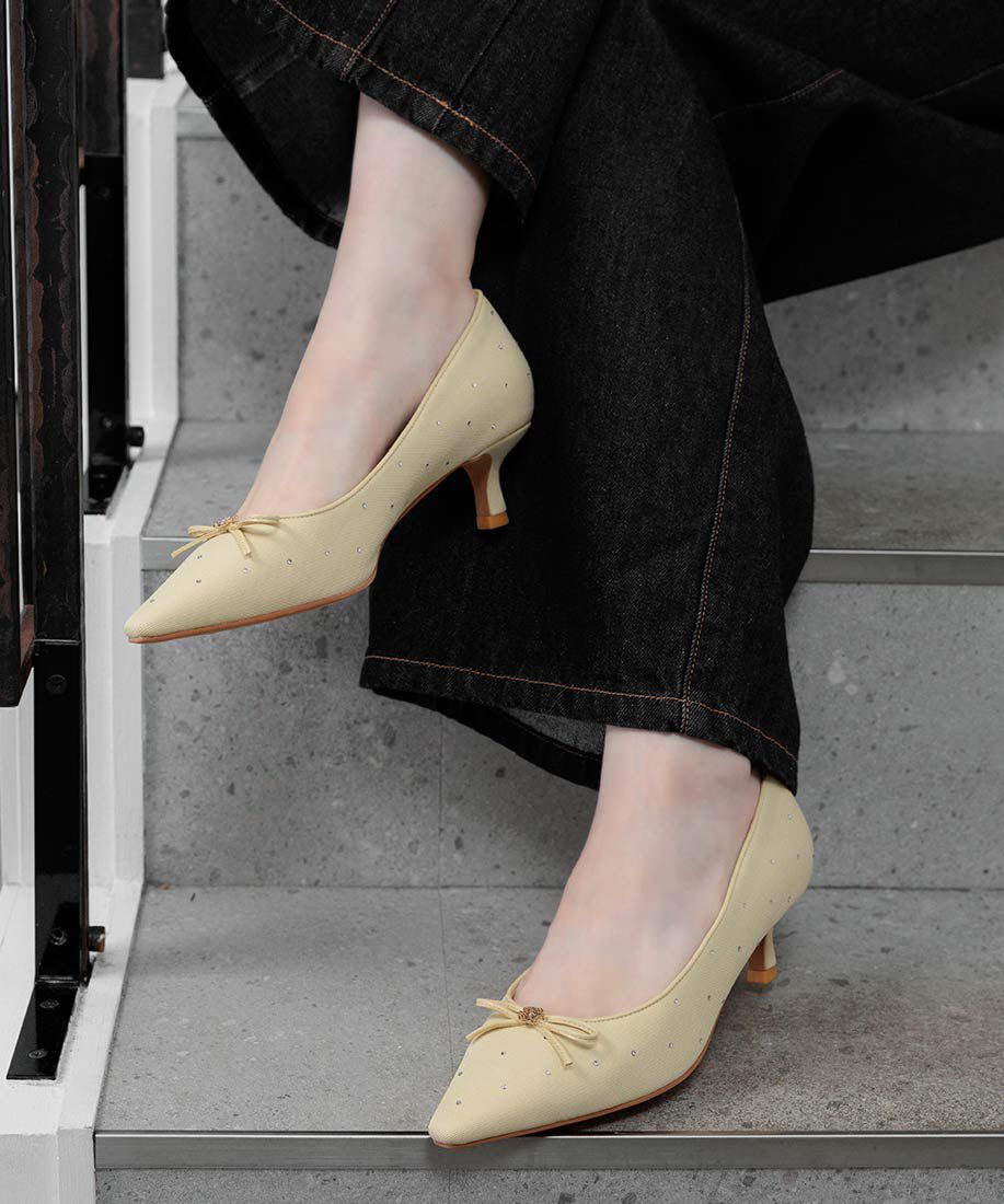  「モノグラムパーツリボンパンプス」|パンプス|