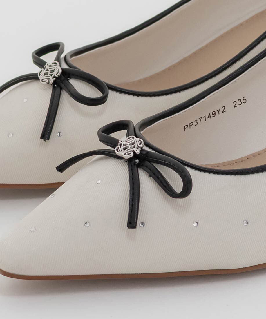  「モノグラムパーツリボンパンプス」|パンプス|