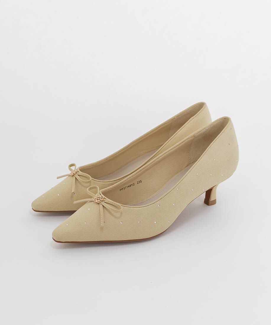  「モノグラムパーツリボンパンプス」|パンプス|
