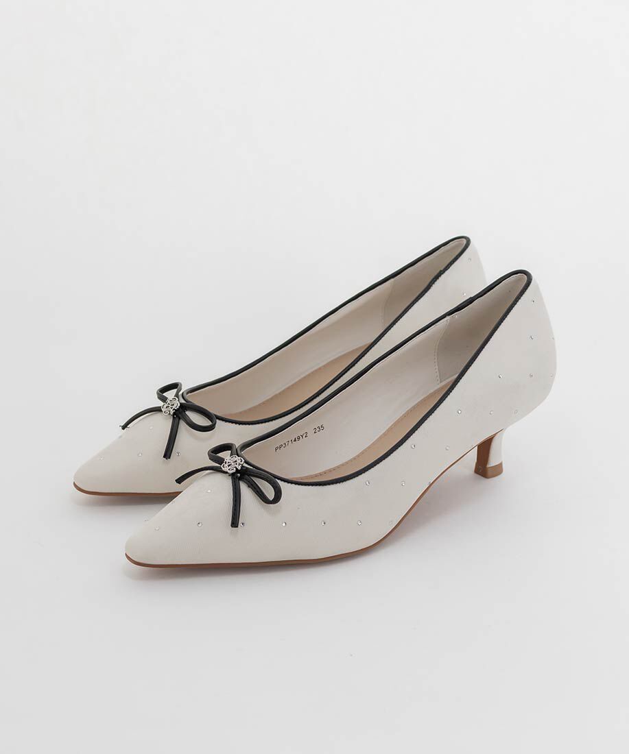  「モノグラムパーツリボンパンプス」|パンプス|