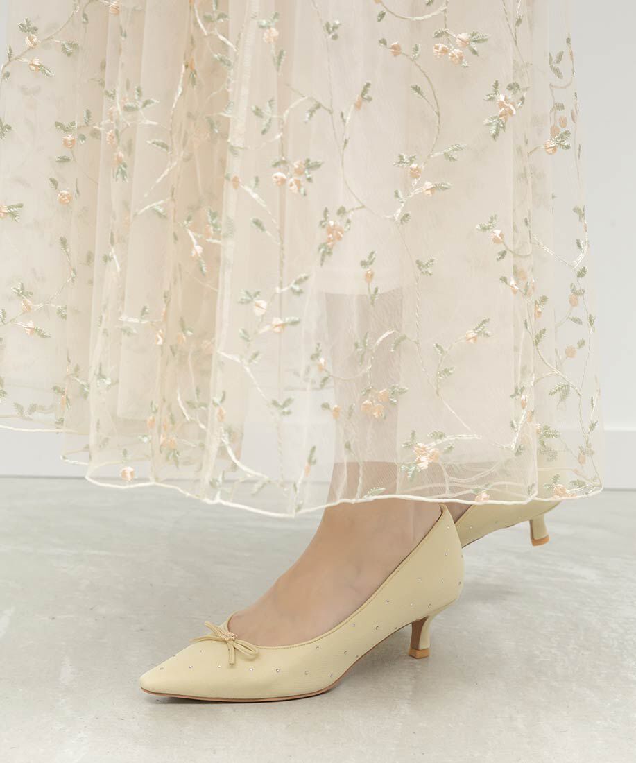  「モノグラムパーツリボンパンプス」|パンプス|