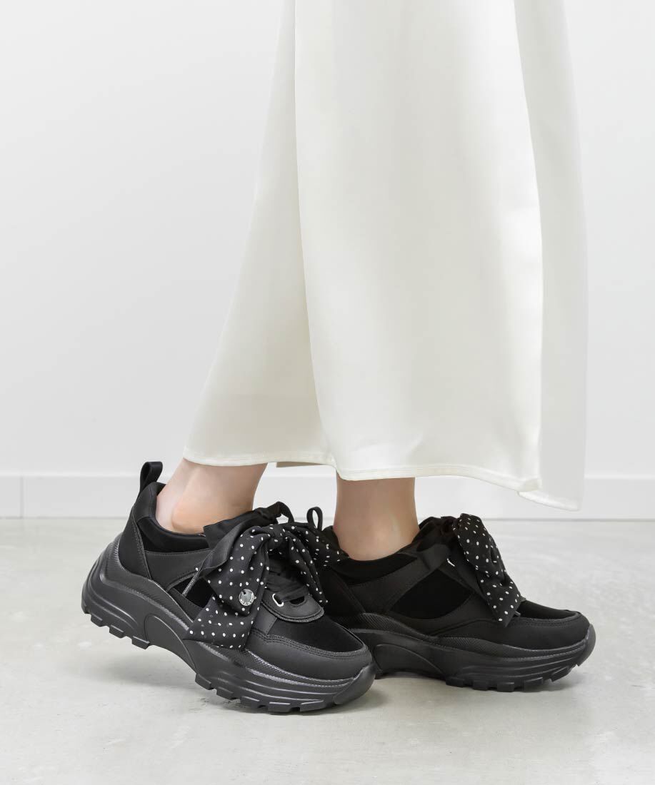  「2WAY スカーフリボンボリュームスニーカー」|スニーカー|