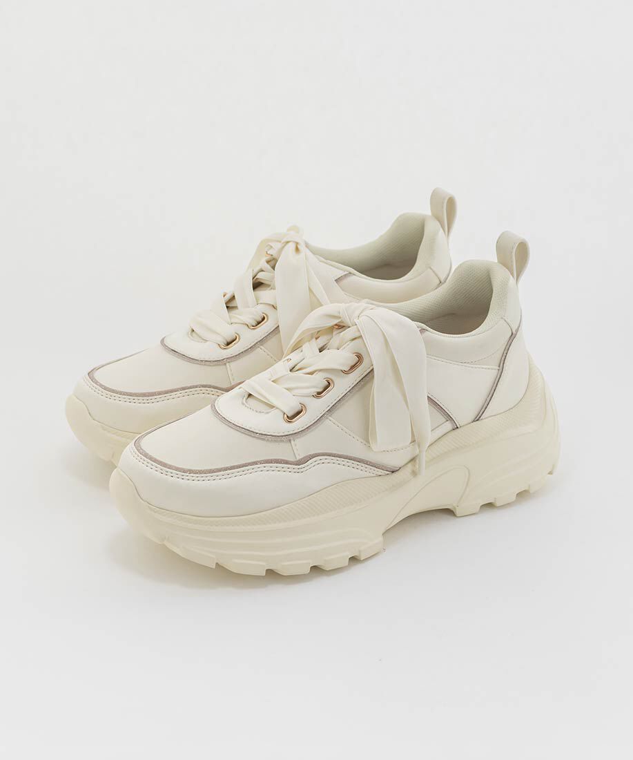  「2WAY スカーフリボンボリュームスニーカー」|スニーカー|