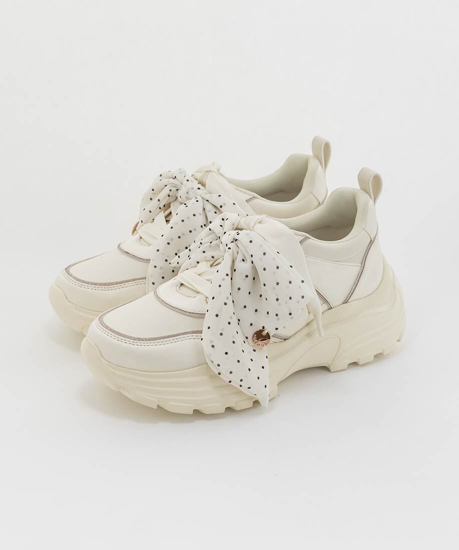  「2WAY スカーフリボンボリュームスニーカー」|スニーカー|