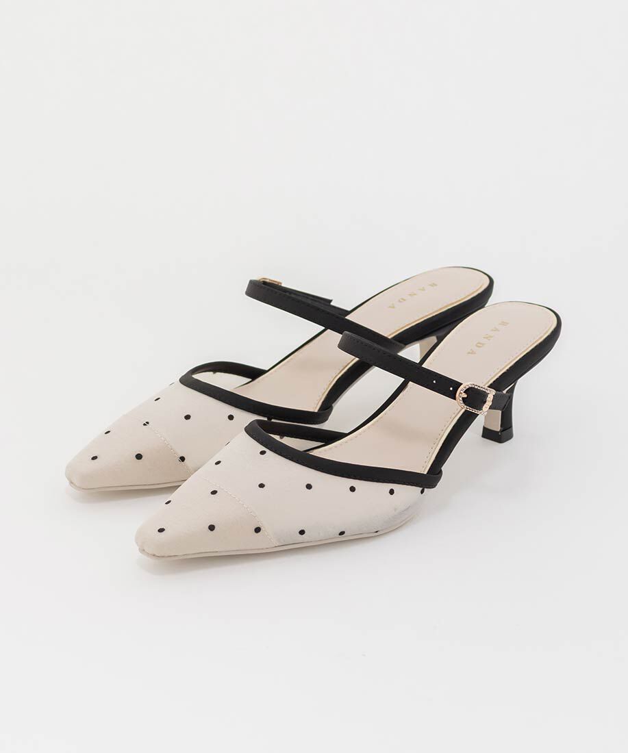  「ビジューバックルシアーミュールパンプス」|パンプス|