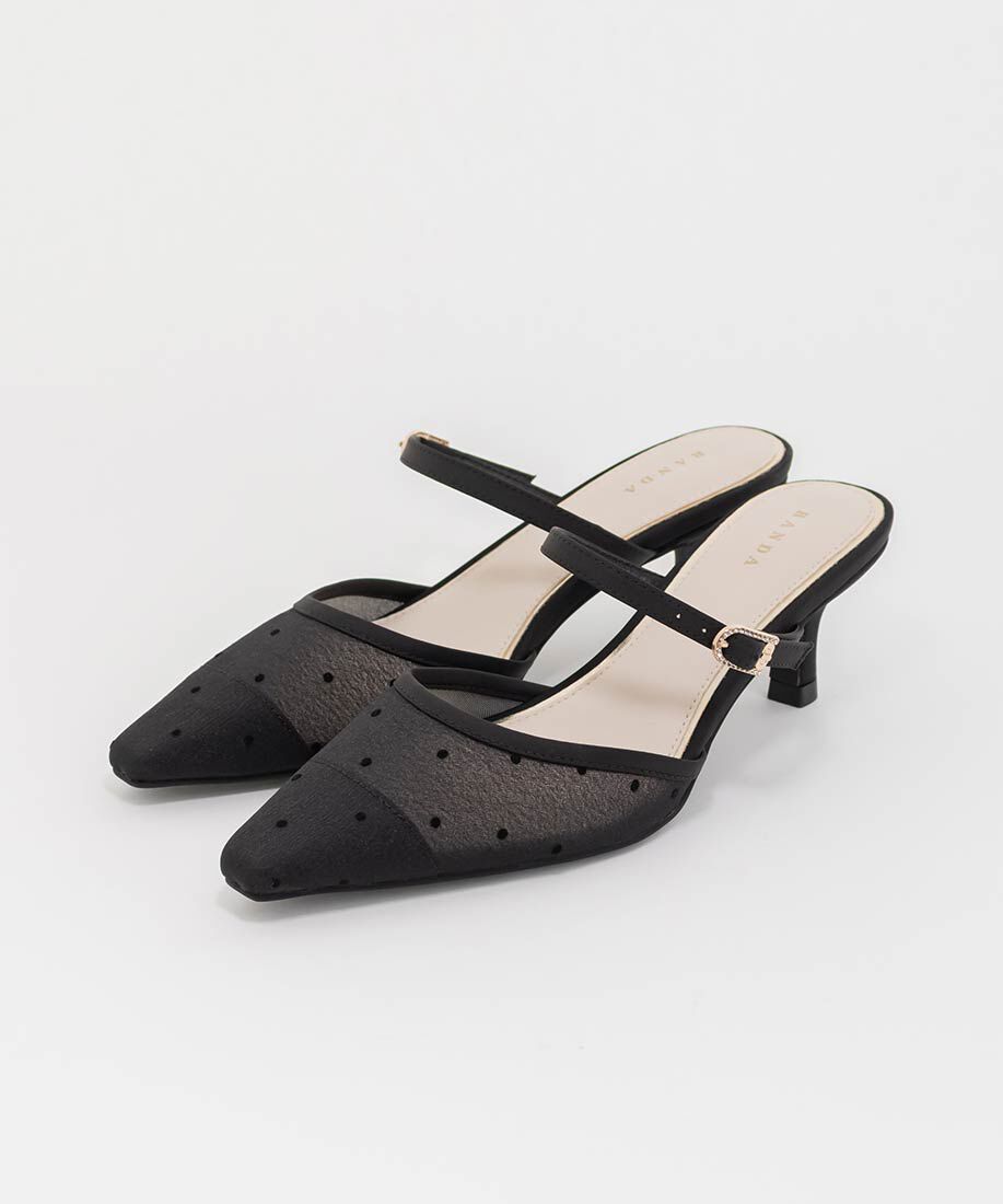  「ビジューバックルシアーミュールパンプス」|パンプス|