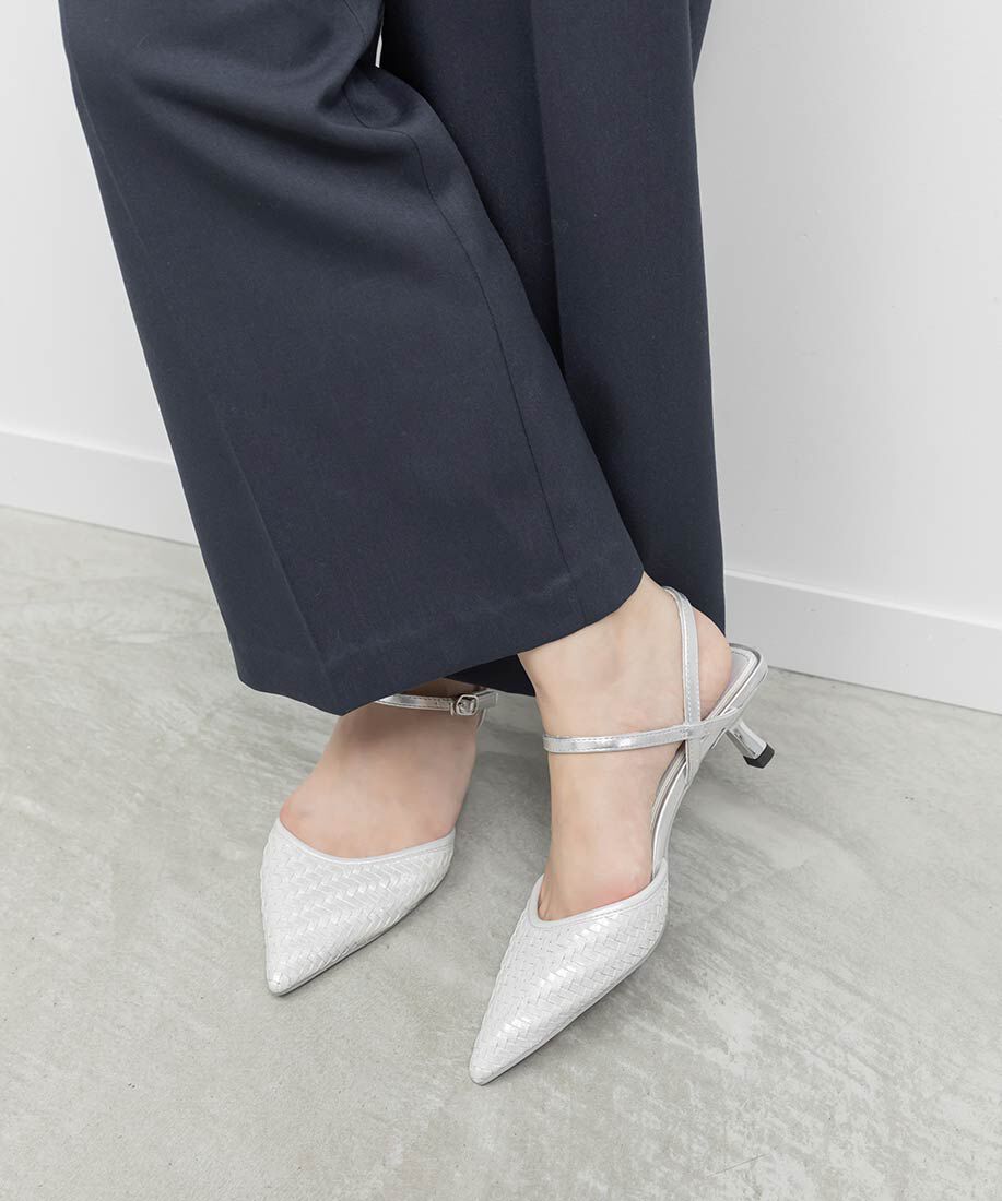  「ブレードデザインアンクルストラップパンプス」|パンプス|