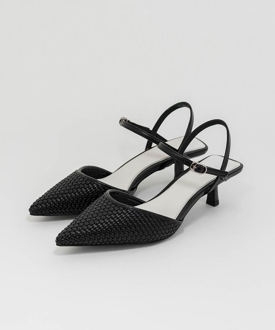  「ブレードデザインアンクルストラップパンプス」|パンプス|