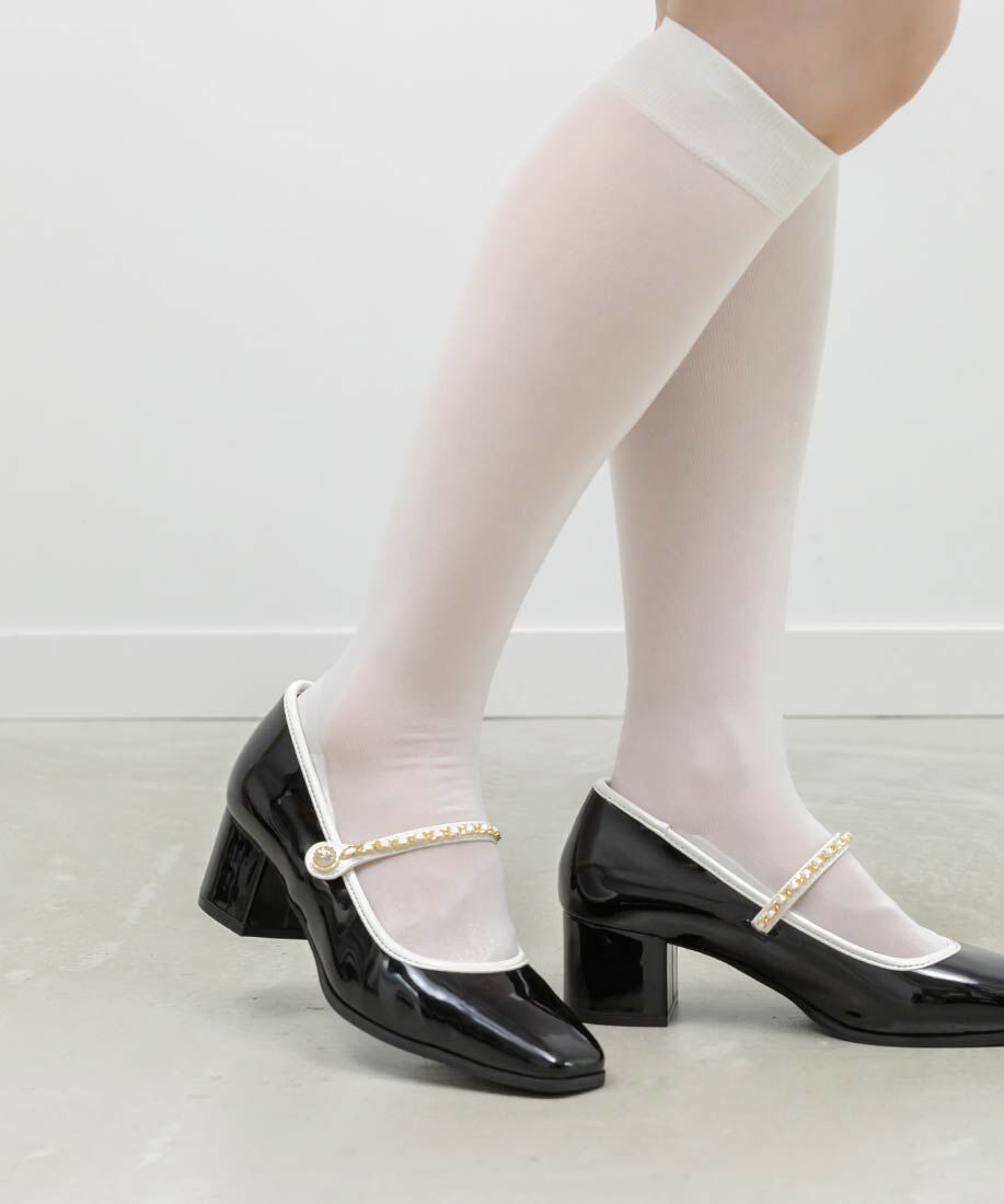  「チェーンストラップメリージェーンパンプス」|パンプス|