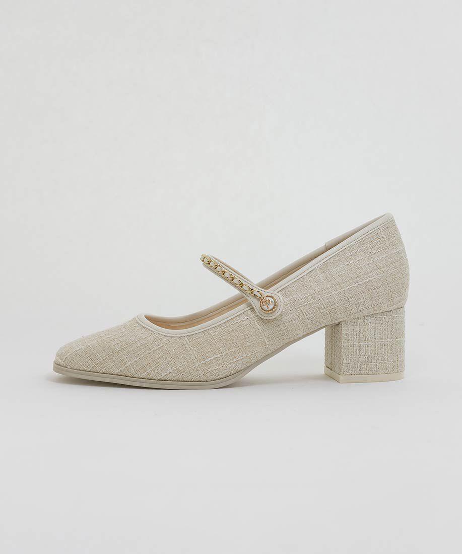  「チェーンストラップメリージェーンパンプス」|パンプス|