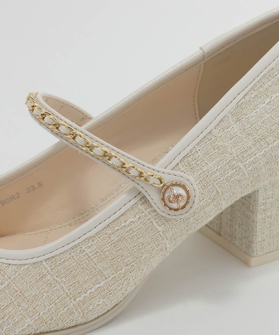  「チェーンストラップメリージェーンパンプス」|パンプス|