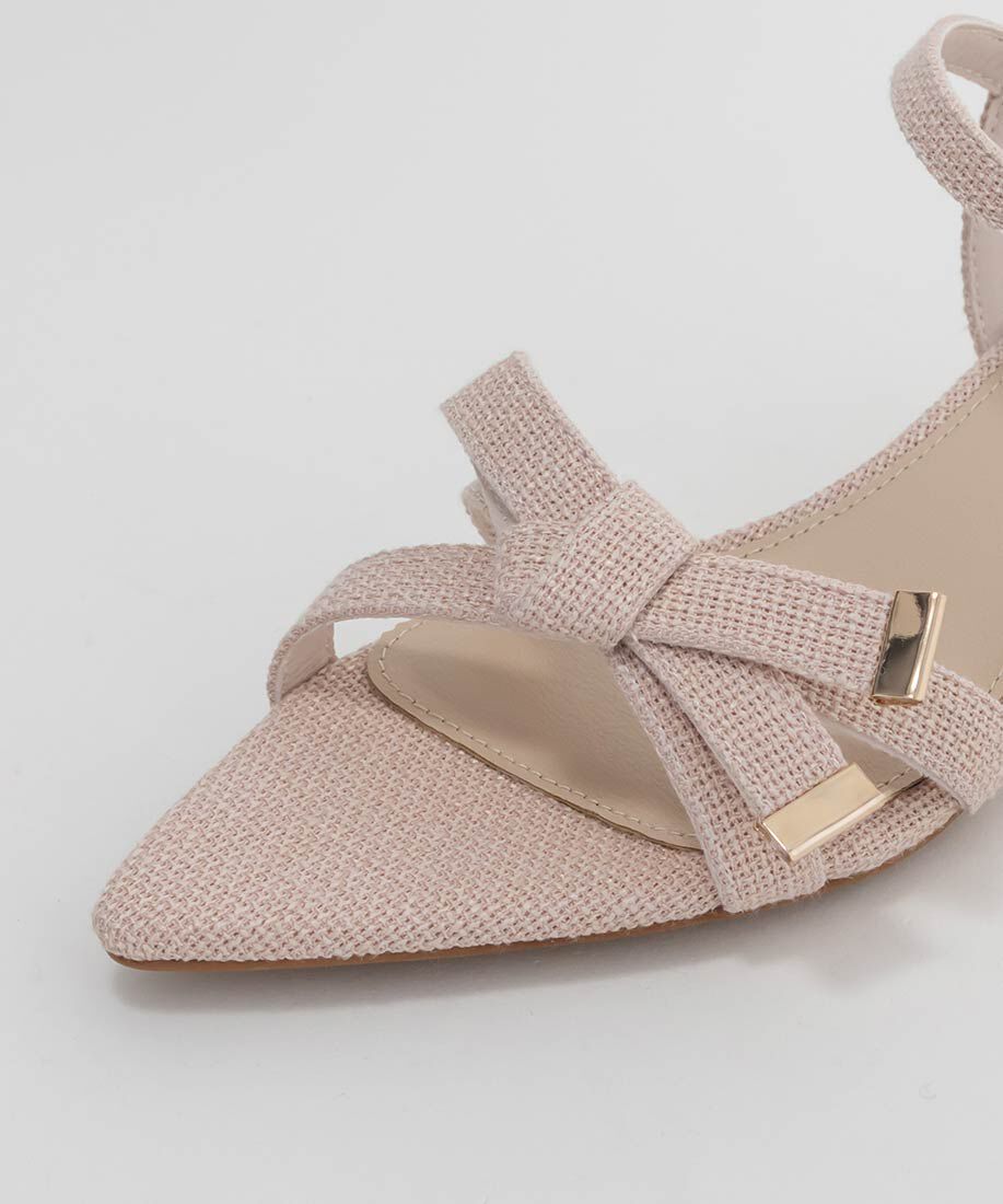  「リボンデザインポインテッドトゥサンダル」|サンダル|