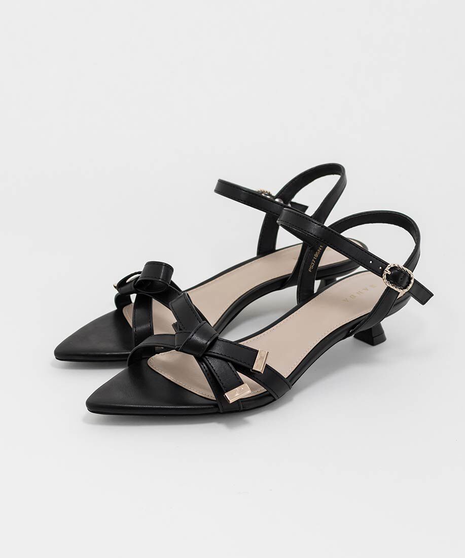  「リボンデザインポインテッドトゥサンダル」|サンダル|