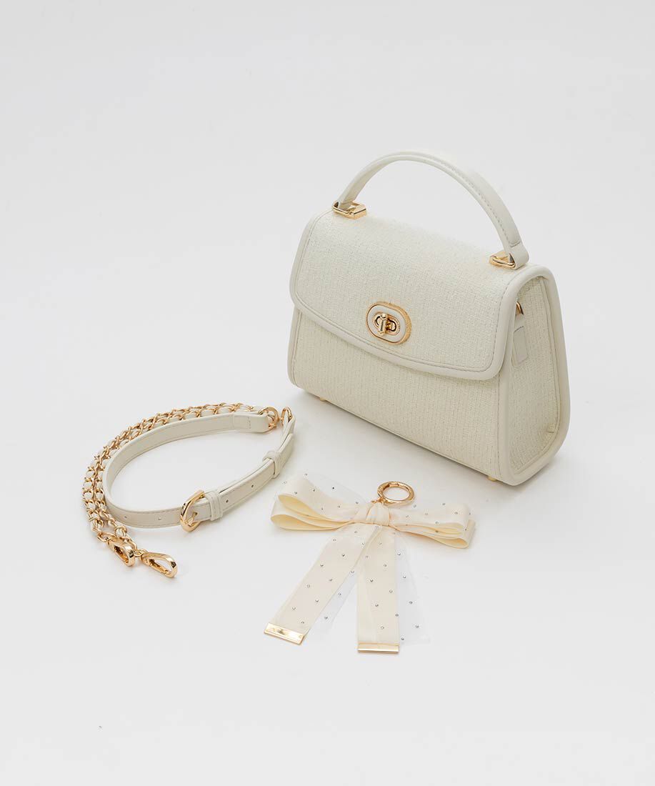  「2WAY リボンチャームハンドバッグ」|ハンドバッグ|