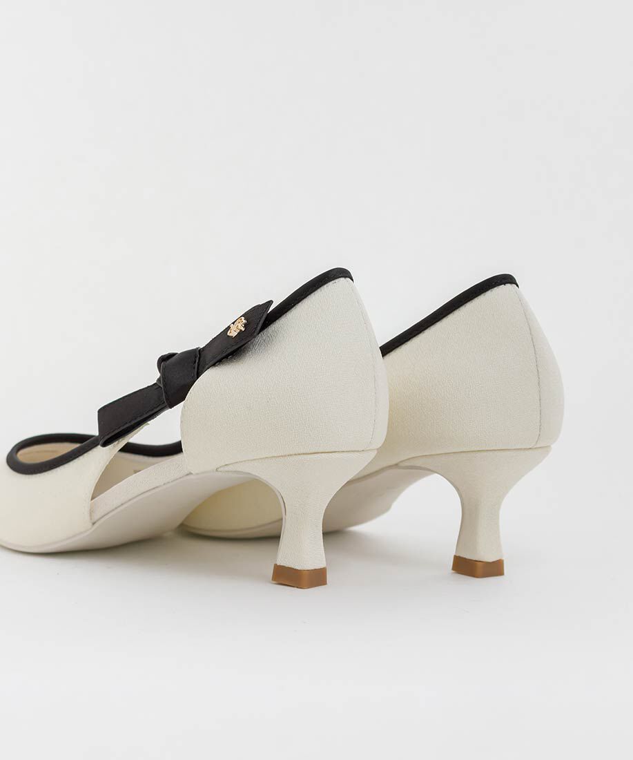  「リボンデザインサイドオープンパンプス」|パンプス|