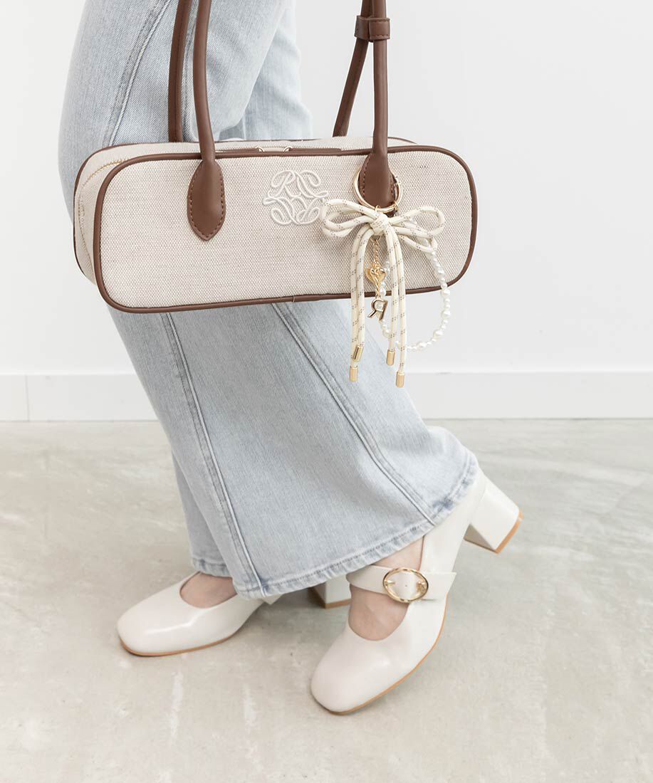  「モノグラムバックルメリージェーンパンプス」|パンプス|