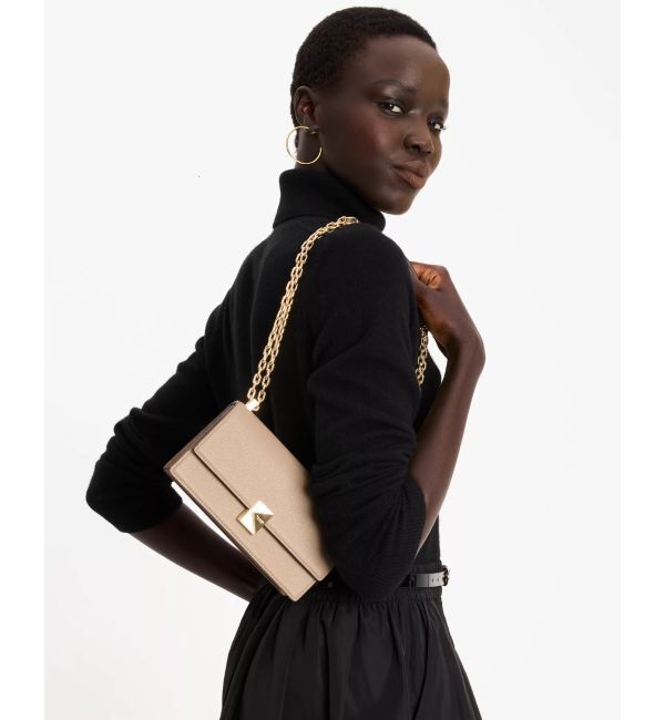 kate spade new york「デコ ミニ フラップ チェーン クロスボディ」|ショルダー・メッセンジャー|GREY MULTI