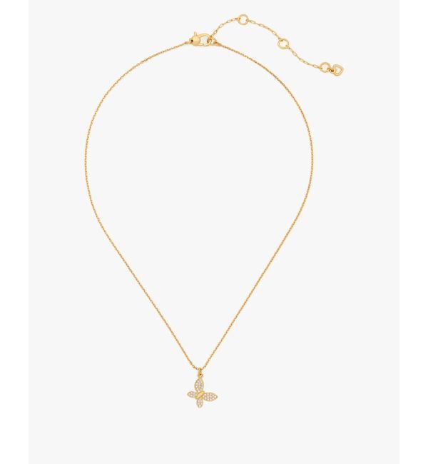 kate spade new york「ラッキー チャーム パヴェ バタフライ ペンダント」|ネックレス|