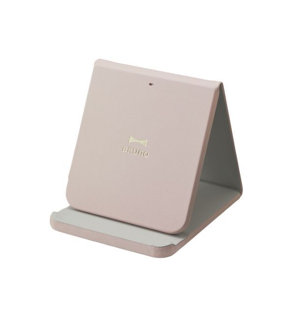 BRUNO「ワイヤレスチャージャー 折りたたみスタンド」|電化製品|ピンク
