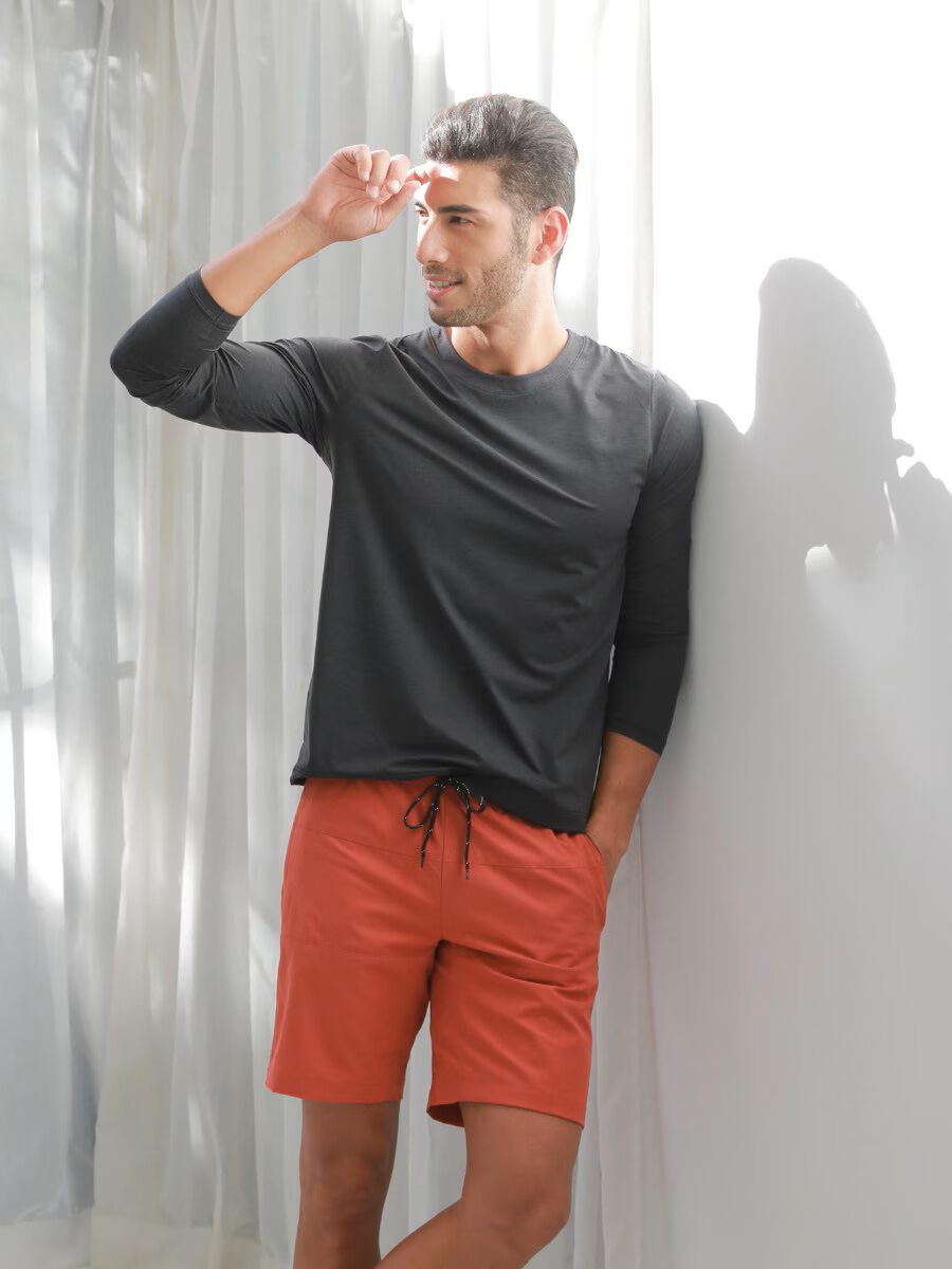 Riberce「【新作】無地レギュラー丈メンズサーフパンツ」|スポーツ|