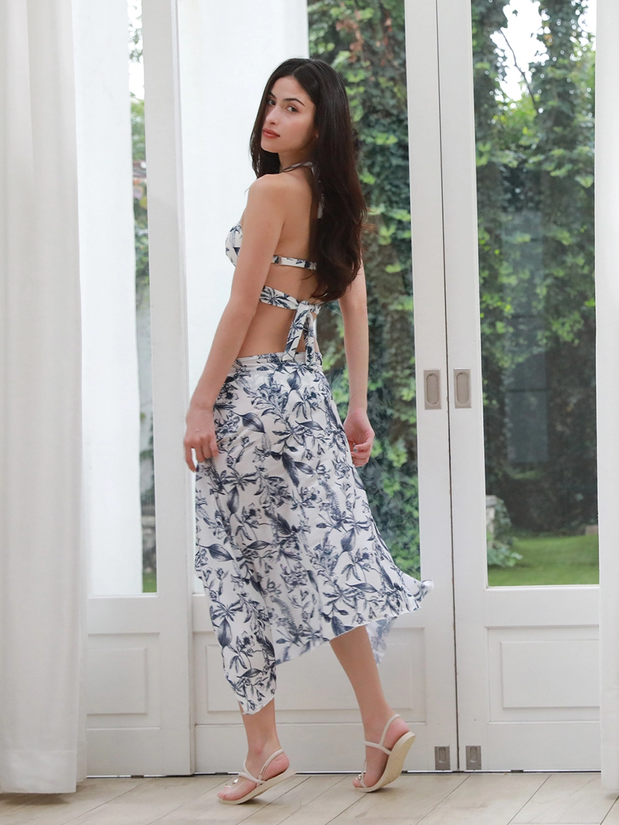 PEAK&PINE「【新作水着】ハーバルボタニカル柄クロッシーワイヤービキニ」|ビキニ|