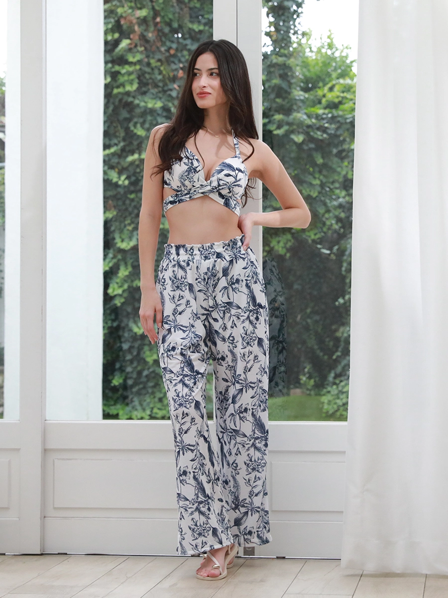 PEAK&PINE「【新作水着】ハーバルボタニカル柄クロッシーワイヤービキニ」|ビキニ|