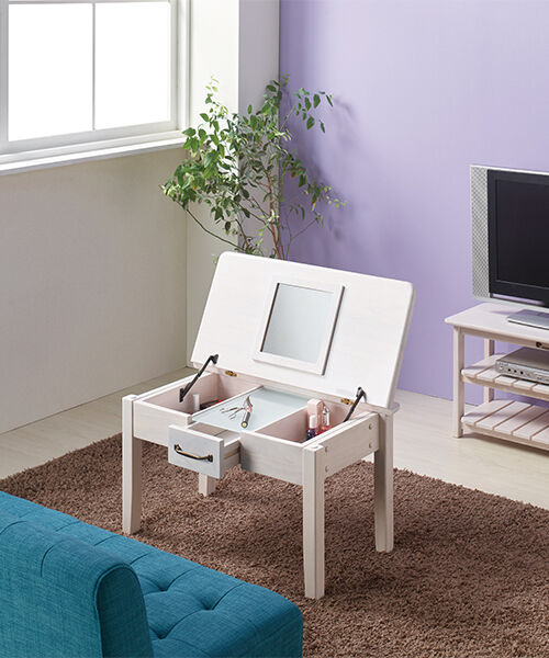  「カントリー＆アンティーク調　ドレッサーテーブル」|ミラー|