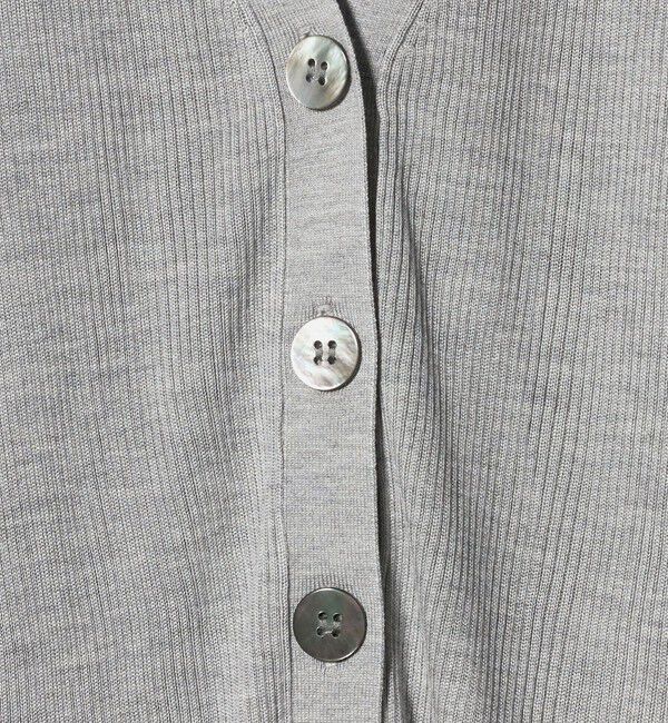 UNITED ARROWS「シルクリブ Vネック カーディガン」|カーディガン|