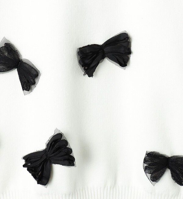 UNITED ARROWS「3D リボン クルーネック ニット」|ニット・セーター|