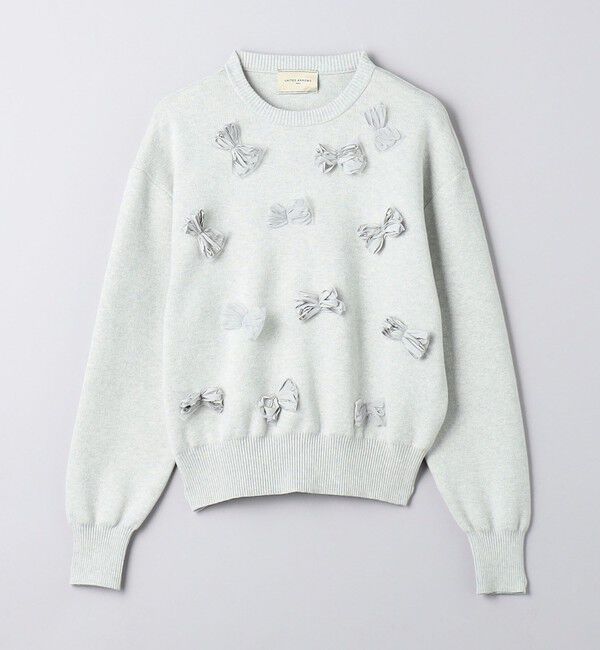 UNITED ARROWS「3D リボン クルーネック ニット」|ニット・セーター|