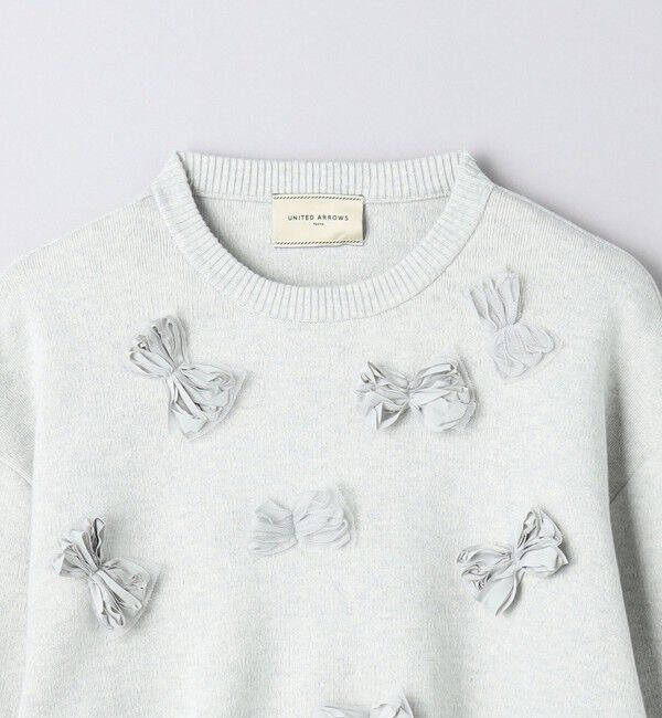 UNITED ARROWS「3D リボン クルーネック ニット」|ニット・セーター|