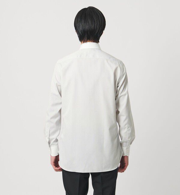 UNITED ARROWS「イージーケア AG ダブルストライプ セミワイドカラー クレリックシャツ ー抗菌防臭ー」|シャツ・ブラウス|