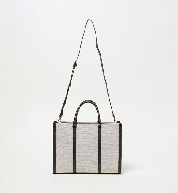 UNITED ARROWS「キャンバスコンビ スクエア トートバッグ」|トートバッグ|