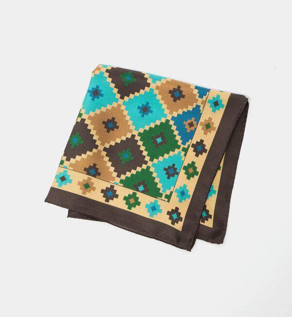 UNITED ARROWS「プリント ポケットチーフ」|ハンカチ|DK.BROWN