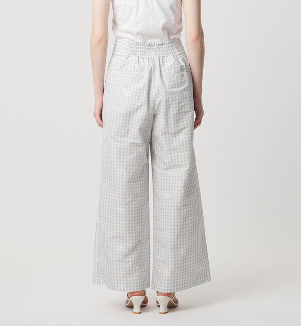 UNITED ARROWS「ギンガムチェック フラワー ジャガード ワイドパンツ ‐ウォッシャブル‐」|その他|