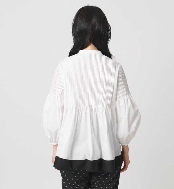 UNITED ARROWS「ピンタック バンドカラー ブラウス」|シャツ・ブラウス|